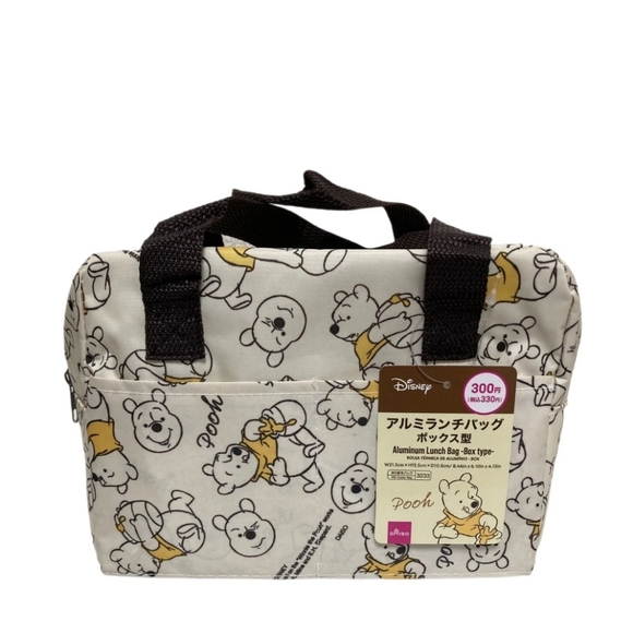 Disney Winnie The Pooh Patterned Lunch Tote - Black and Yellow Nwt - Picture 1 of 4